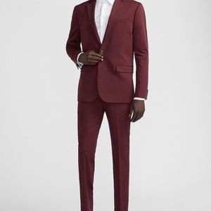 Express Men’s Burgundy Slim Suit 40L